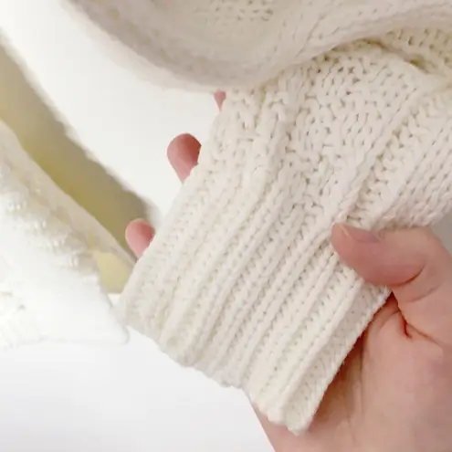 Rubbish cable open knit off white sweater size M