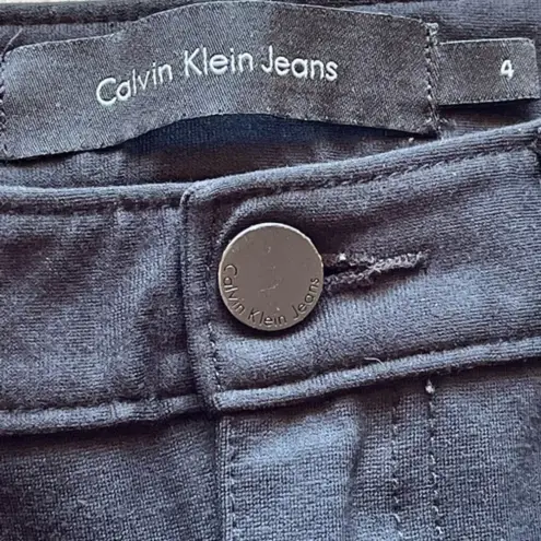 Calvin Klein Jeans  Womens Size 4 Black Skinny Mid Rise Pants Stretchy