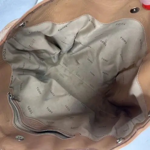 Tod's Womens Cowhide Calf Leather Shade Shopping Media Shoulder Tote Bag Brown