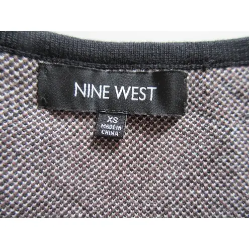 Nine West NWT  Geometric Print in Tumbleweed ¾ Sleeve Sweater Dress XS $98