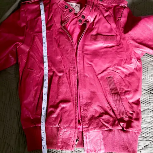 Americana Leather Vintage Red Leather Jacket Size M