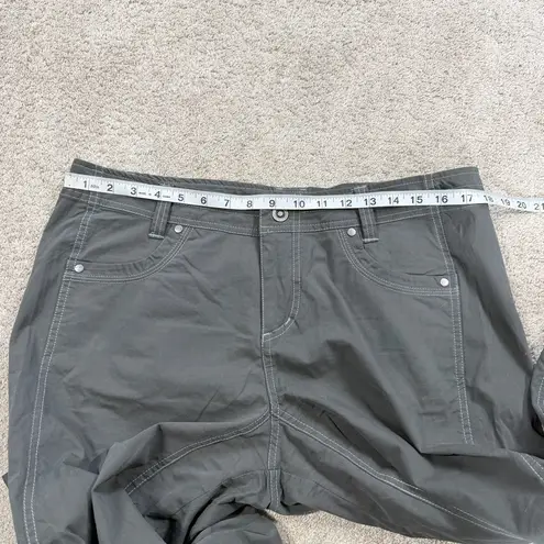 Kuhl  Women’s Free Range Pants Cargo Straight Leg Mid Rise Outdoor Gray 14 Long