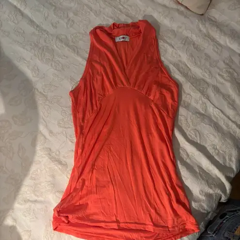 Vintage Y2K 2000s Deadstock Coral Italian Halter top Orange