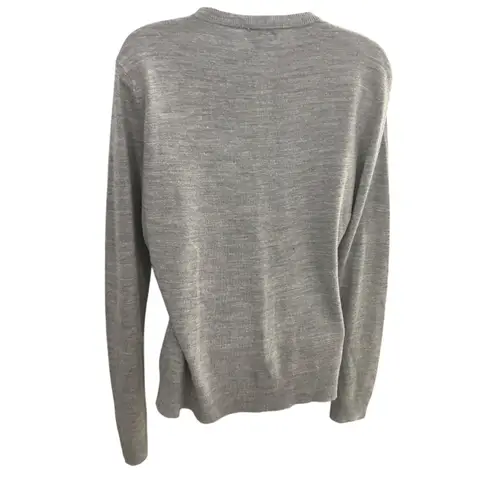 New York & Company Sequin Cardigan Sweater Sparkly Knit Top Gray Size L* Size L - Image 2