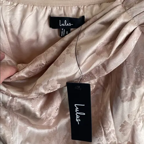 Lulus Truly Yours Blush Satin Jacquard Off