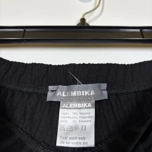 Alembika Black Ribbed Pants Size 5 or US 14/16