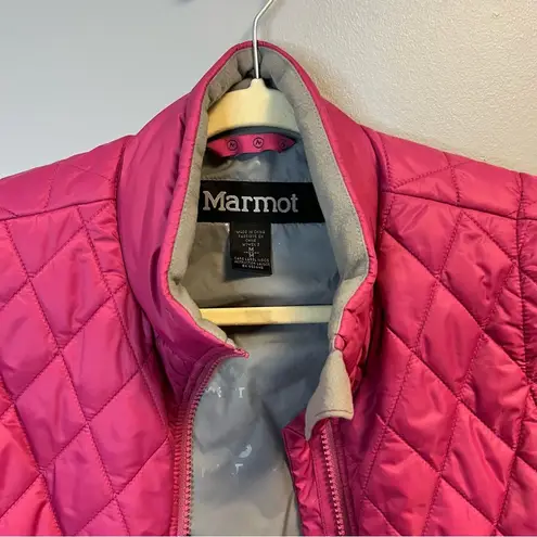 Marmot Vest Hot Pink & Black Women’s Kitzbuhel Quilted Vest Sz M EUC