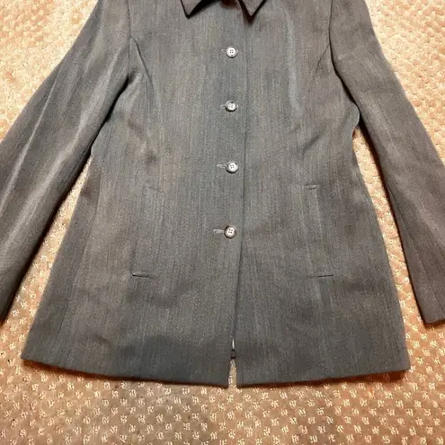 Ann Freedberg Blazer Wool Jacket Blazer SZ 8 Career Work Office Sophisticated Brown