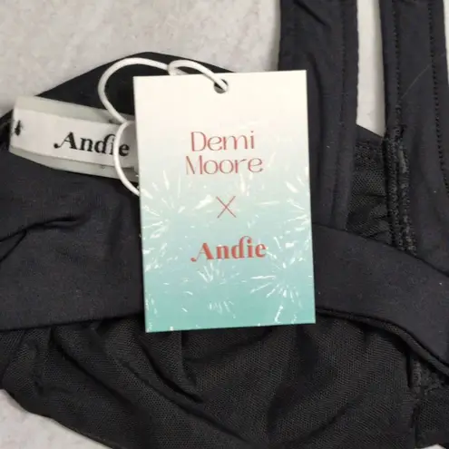 ANDIE NWT Black Demi Moore The Monaco V-Front Bikini Top S