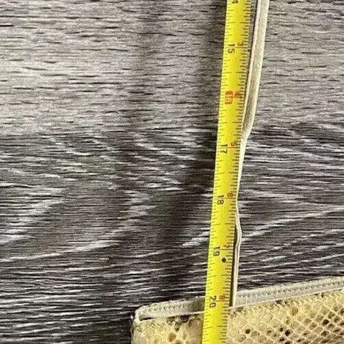 Vintage Pico Bello Genuine Boa Snake Skin Leather Shoulder Crossbody Purse Bag Brown