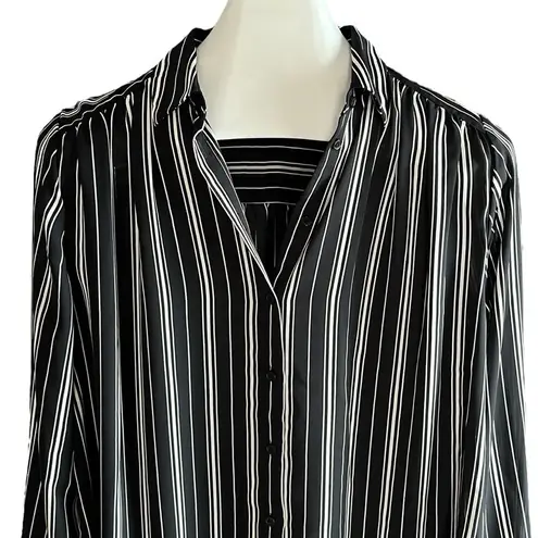 H&M  dressy button down striped blouse - Image 6