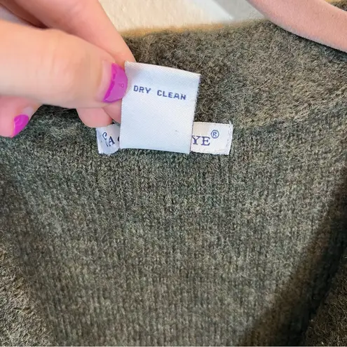 Vintage The Eagle’s Eye Women’s Green Wool Floral Embroidered Cardigan XL Boho