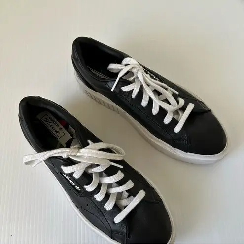 Adidas  Womens Sleek Super EE4519 Black Platform Athletic Shoes, 7