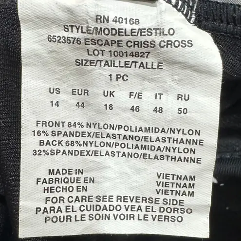 MiracleSuit Stitch Mix Escape Criss Cross One Piece Underwire Bathing Suit 14