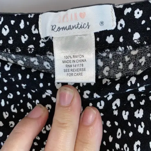 Urban Romantics Black Silver Wrap Midi Skirt