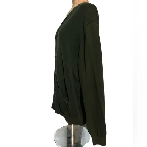L.L.Bean Hunter Green Cardigan Sweater Size XL Reg