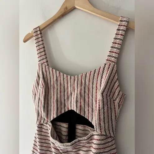 ZARA  Cream Embroidered Cutout Romper Dress Aztec Pattern Print