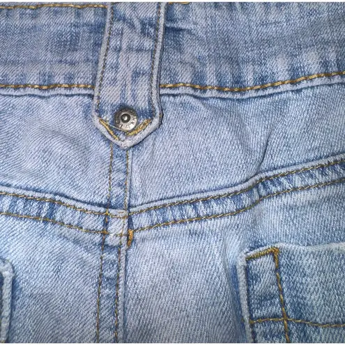 Vintage Y2K Low Ultra Rise Flare Lei Jeans Size 5 Ashley Utility 2000s ~Flawed Blue