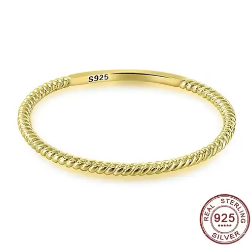 Boutique NEW Dainty 14k Gold Plated S925 Bead Ball Ring, Jewelry, Size 7