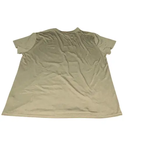 Womens XXL Olive Green Chicken Flock Graphic T Shirt Polyester Short Sleeve