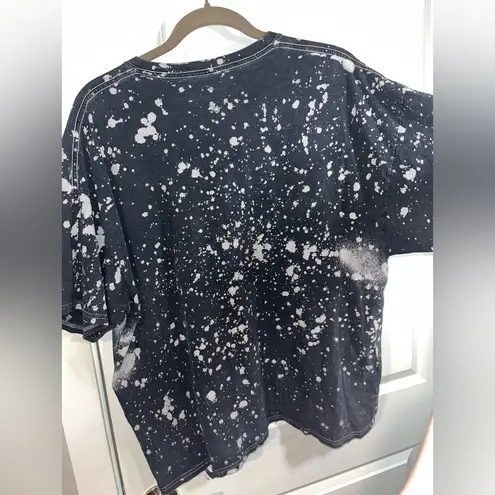 The Rolling Stones Band Cotton Cut Out Tshirt Distressed Bleach Spots Size XXL