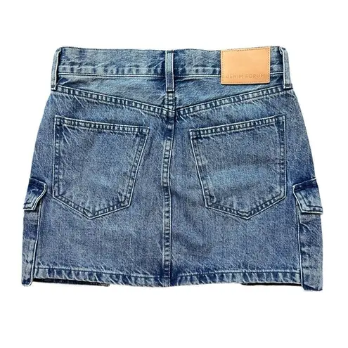 Aritzia Denim Forum The '90s Cargo Mini Denim Skirt Size 23 Blue thumbnail 6