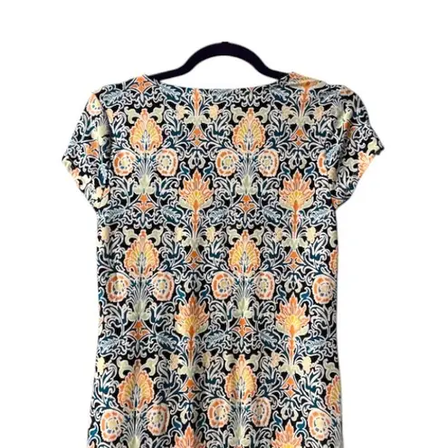 Tacera Ornate Floral Motif PS Dress Geometric Artsy Boho Eclectic Resort Cruise Party