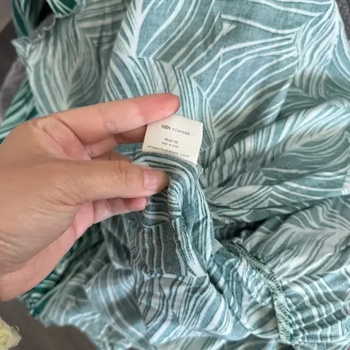 NWT Silk & Solt Journey Maxi Wrap Green Tropical Dress Small