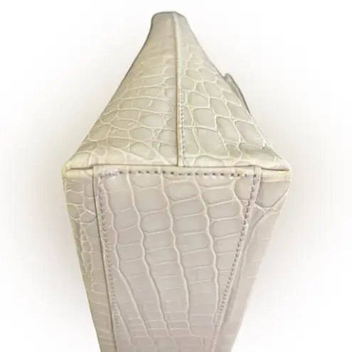 Salvatore Ferragamo Ferragamo Elegant Tan Crocodile-Embossed Shoulder Bag