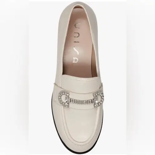 Unisa Women’s Bling Ornament Elegant Cream Loafer Shoes Size 8 M