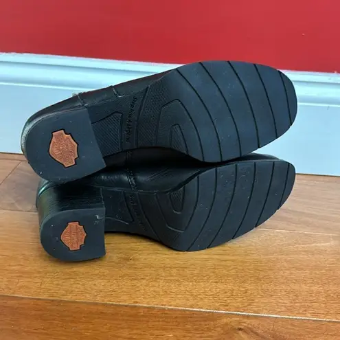 Harley Davidson Womens Sadie Black Leather Riding Boots Size 7