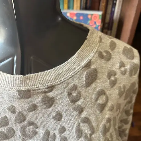 Rails Marlo flocked Heather leopard print M cozy sweatshirt