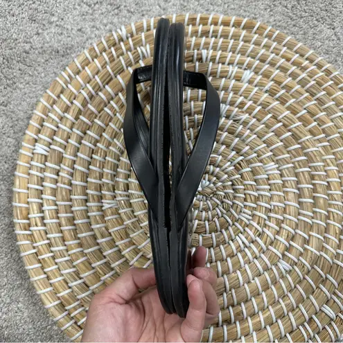 Tkees Women’s The Boyfriend Flip Flop Sandals Thong Leather in Black Size 7