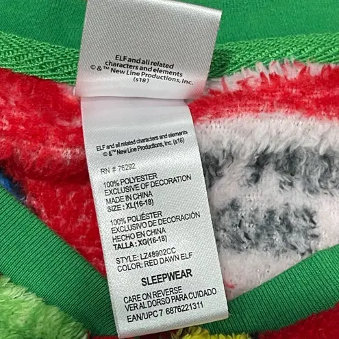 Elf One Piece Pajamas Women's Size XL Buddy The Elf Ugly Christmas Sweater Red