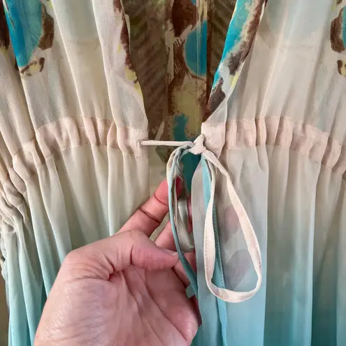 Very Vollbracht Women's Vintage Cream & Turquoise Topper One Size Blue Size undefined