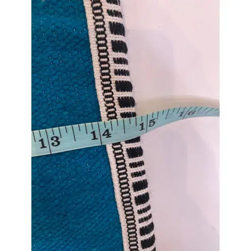 Woolen Incan Folk Bag Made in Ecuador NWT Zipper Double Side Woven Crossbody Bag Blue