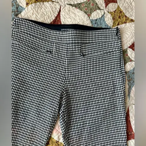Emporio Armani black & white houndstooth skinny viscose trousers