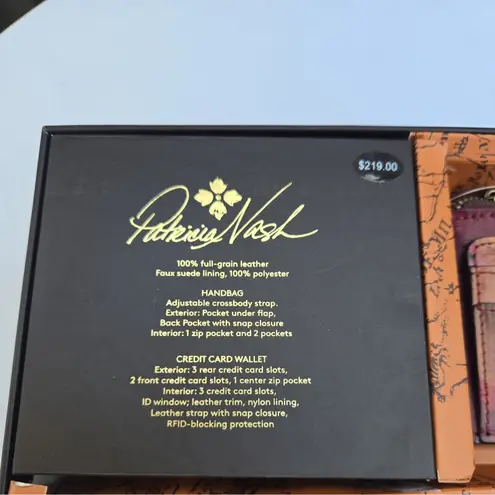 Patricia Nash 🆕 NEW Leather Locri Floral Multicolor Handbag & Wallet Gift Set