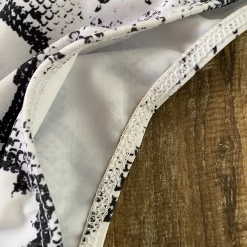 Snake Print Black White Bikini Bottom Size Small