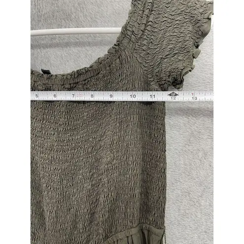 Lulus  Women's Jumpsuit Wide Leg Smocked Top Taupe Size Small Short Sleeve - Image 8