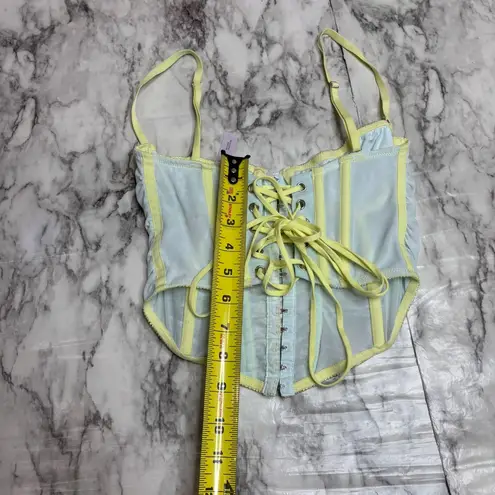 Urban Outfitters  out from under UO Modern Love Ruched Pastel Corset blue small