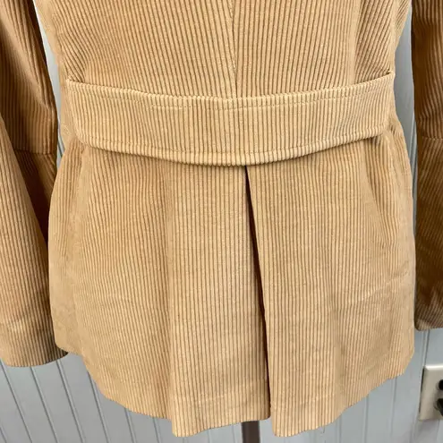 Vintage 70s Happy Legs Tan Corduroy Blazer Jacket Women's Size 13 Retro Hippie
