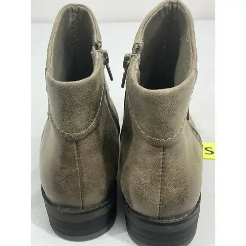 Baretraps Womans Anila 7.5 M Brown Zip Up Booties NWOT