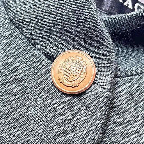 Ellen Tracy Linda Allard Funnel Neck Structured Dark Green Jacket - Size: 2