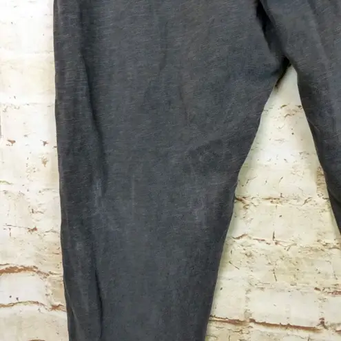 NSF Sweatpants Women S Heather Gray Cotton Slouchy Drop Crotch Pull On Crop Pant