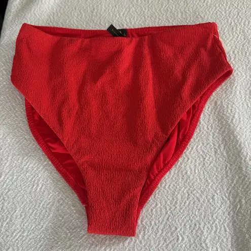 VIX Bela Hot High Waist Bikini Bottom, Size Medium, $108 Red