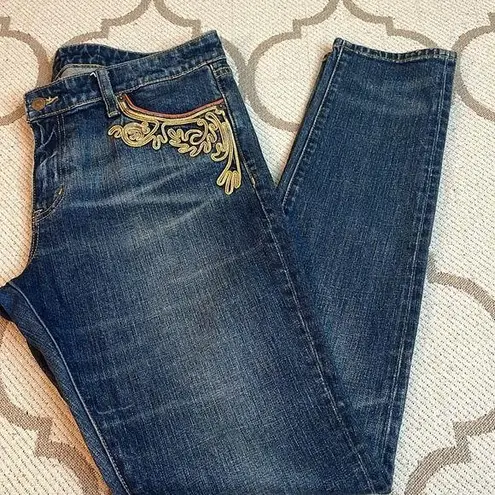 Denim & Supply Ralph Lauren Ralph Lauren Denim & Supply Skinny Gold Embroidered Distressed Jeans