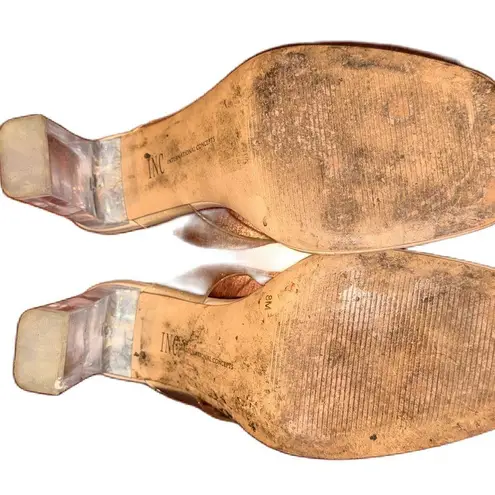 INC International Concepts Clear Heel Sandals 8M Size 8