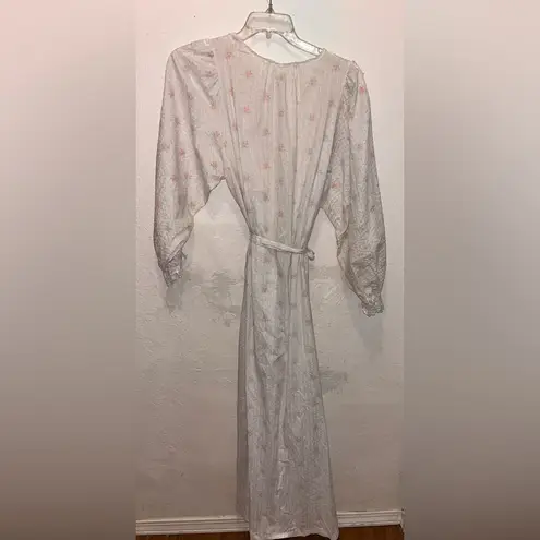Vintage Lace Floral Romantic Women's Robe Pink Size undefined