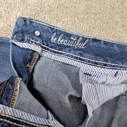 Amethyst Jeans VTG Amethyst Mia Jeans Womens 13 Blue Med Wash Bootcut Flare Distressed Mid Rise